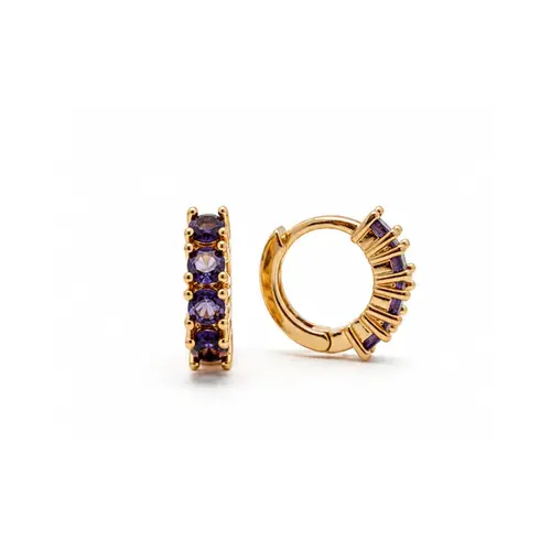 ARGOLA CRAVEJADA P BANHADA A OURO 18K