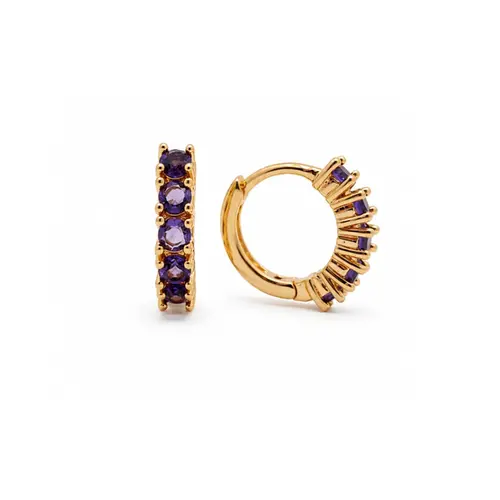 ARGOLA CRAVEJADA M BANHADA A OURO 18K