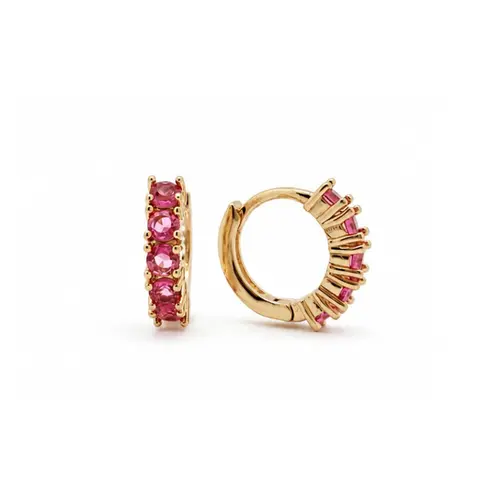 ARGOLA CRAVEJADA M BANHADA A OURO 18K
