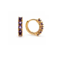 ARGOLA CRAVEJADA M BANHADA A OURO 18K