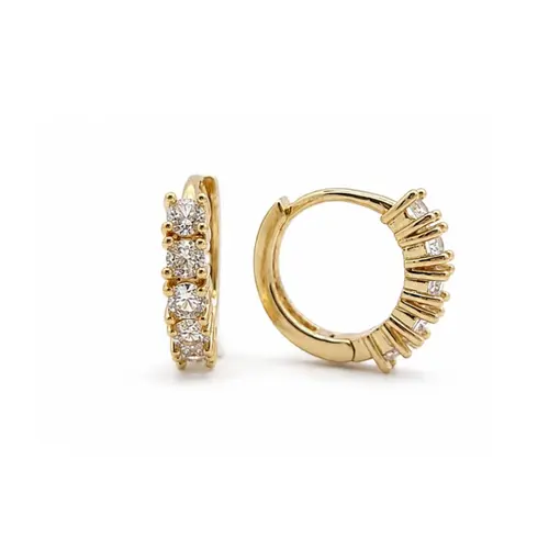 ARGOLA CRAVEJADA G BANHADA A OURO 18K