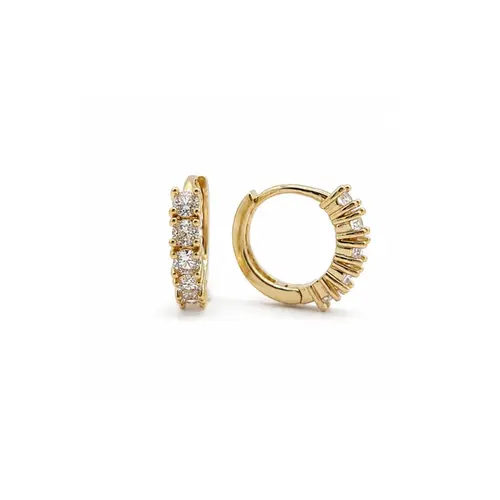 ARGOLA CRAVEJADA G BANHADA A OURO BRANCO