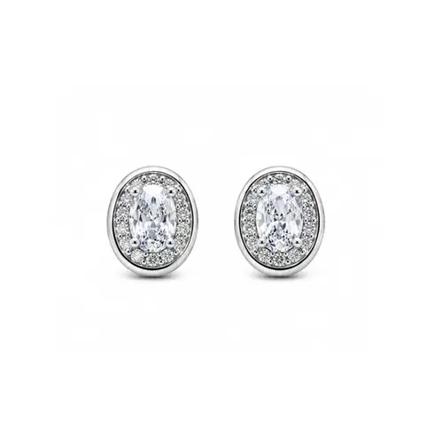 BRINCO OVAL BANHADO A OURO BRANCO