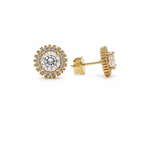 BRINCO REDONDO BANHADO A OURO 18K