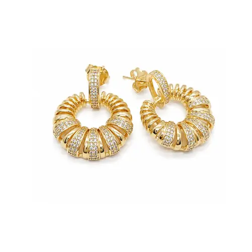 BRINCO REDONDO BANHADO A OURO 18K