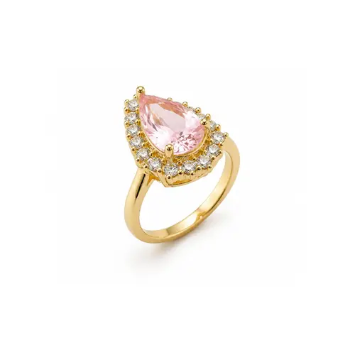 ANEL GOTA BANHADO A OURO 18K.
