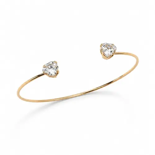 BRACELETE CORAÇÃO BANHADO A OURO 18K.