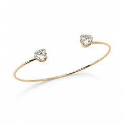 BRACELETE CORAÇÃO BANHADO A OURO 18K.