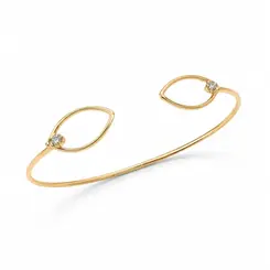 BRACELETE NAVETE BANHADO A OURO 18K.