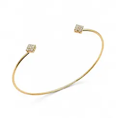 BRACELETE 2 TREVOS BANHADO A OURO 18K.