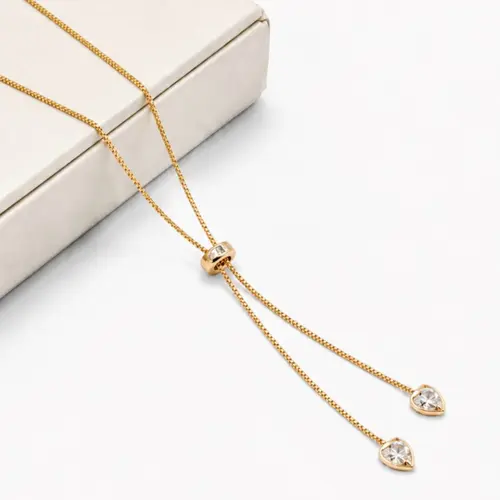 GRAVATA CORAÇÃO BANHADA A OURO 18K