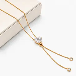 GRAVATA CORAÇÃO BANHADA A OURO 18K