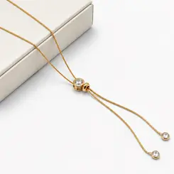 GRAVATA PINGENTE REDONDO BANHADA A OURO 18K