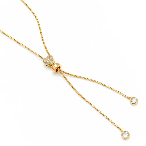 GRAVATA CORAÇÃO BANHADA A OURO 18K