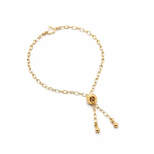 PULSEIRA GRAVATA BANHADA A OURO 18K