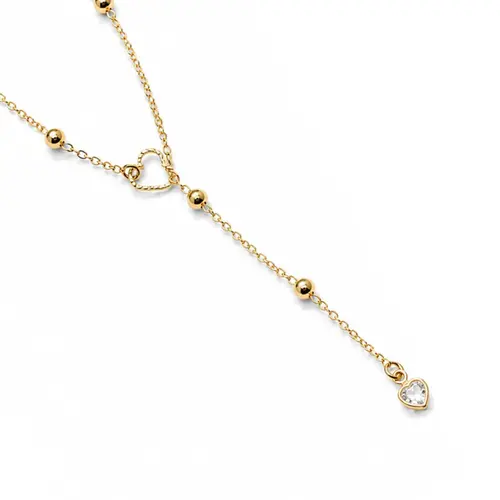 GRAVATA ESFERAS BANHADA A OURO 18K