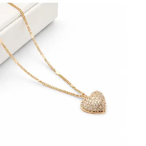 CHOKER CORAÇÃO CRAVEJADO BANHADO A OURO 18K