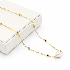 CHOKER PÉROLA BANHADA A OURO 18K