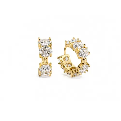 ARGOLA CRAVEJADA BANHADA A OURO 18K