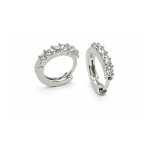 ARGOLA CRAVEJADA BANHADA A OURO BRANCO