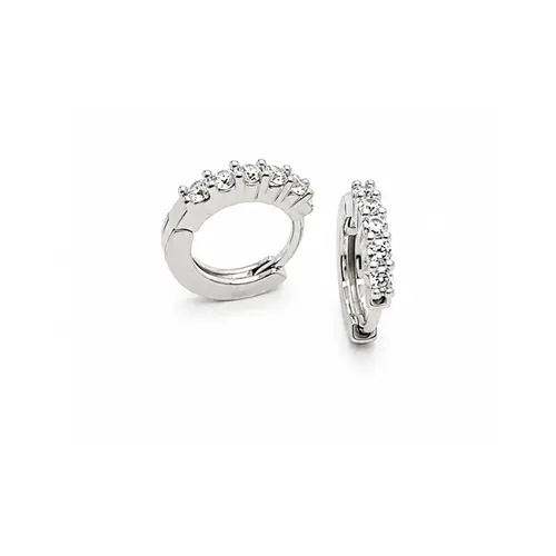 ARGOLA CRAVEJADA BANHADA A OURO BRANCO