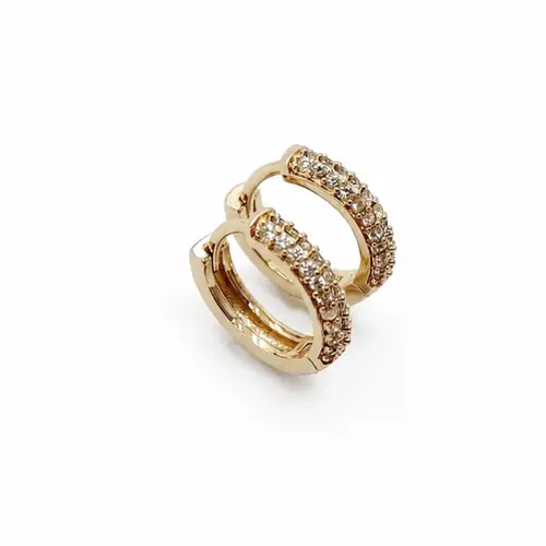 ARGOLA CRAVEJADA G BANHADA A OURO 18K