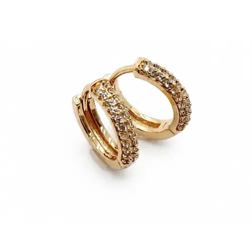 ARGOLA CRAVEJADA G BANHADA A OURO 18K