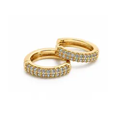 ARGOLA CRAVEJADA G BANHADA A OURO 18K