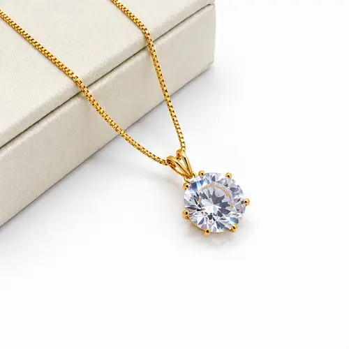 COLAR PONTO DE LUZ GG BANHADO A OURO 18K