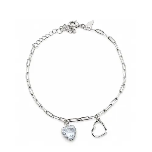 PULSEIRA CORAÇÕES BANHADA A OURO BRANCO