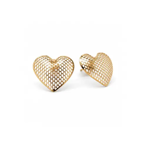 BRINCO CORAÇÃO LISO BANHADO A OURO 18K