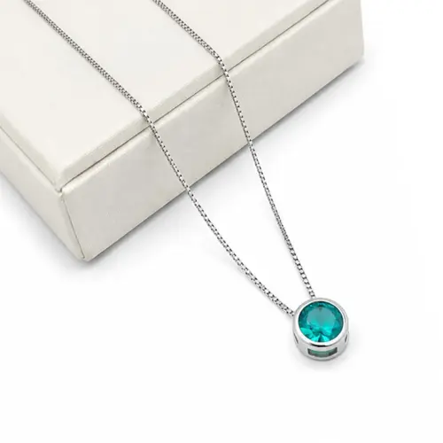 COLAR PINGENTE REDONDO BANHADO A OURO 18K