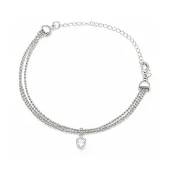 PULSEIRA TRIPLA BANHADA A OURO BRANCO