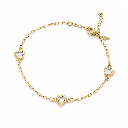 PULSEIRA CORAÇÃO BANHADA A OURO 18K
