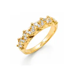 ANEL COROA BANHADO A OURO 18K