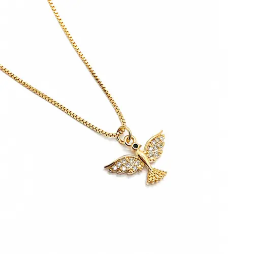 COLAR DIVINO BANHADO A OURO 18K.
