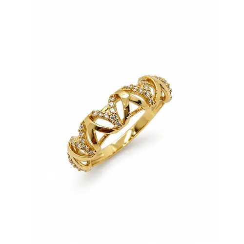 ANEL APARADOR BANHADO A OURO 18K.