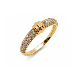 ANEL CRAVEJADO BANHADO A OURO 18K