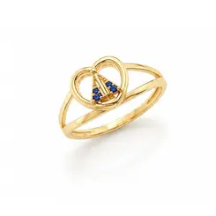 ANEL SANTA BANHADO A OURO 18K